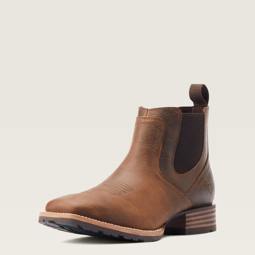 Ariat® (Men's 8.5 D) Hybrid Low Boy™ Square Toe Chelsea Boot, Old Earth - $170